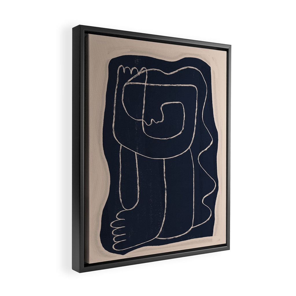 Abstract line art Figure Framed Canvas Print Gallery Image 2