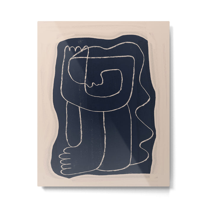 Abstract line art Figure Metal Print Gallery Image 1