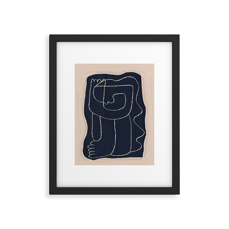 Abstract line art Figure Framed Art Print Gallery Image 5