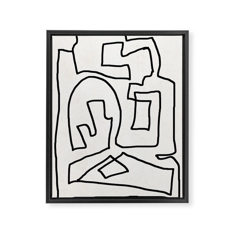 Abstract line art Framed Canvas Print Gallery Image 6
