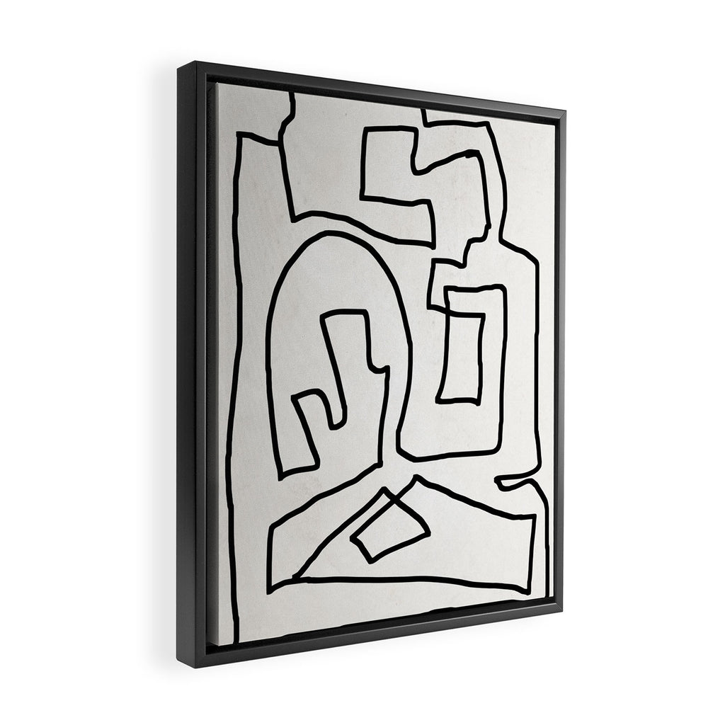 Abstract line art Framed Canvas Print Gallery Image 2