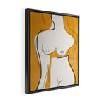 Abstract Line Art Nude Framed Canvas Print Gallery Image 2