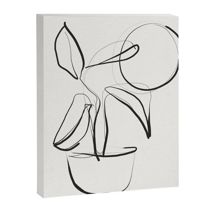 Abstract line art Plant Canvas Print Gallery Image 1
