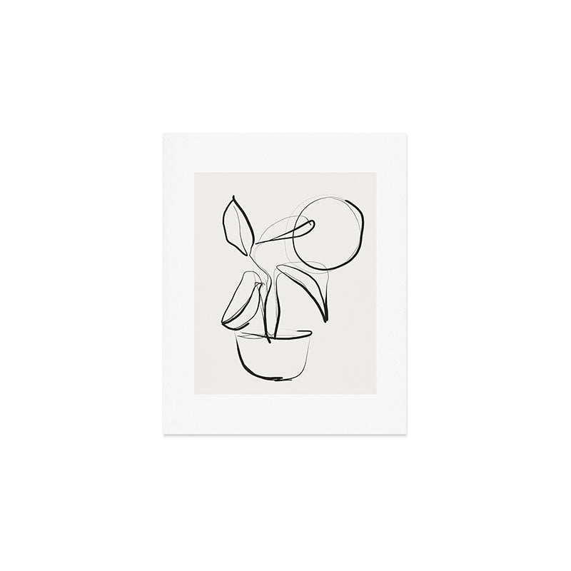 Abstract line art Plant Art Print Gallery Image 1