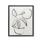 Abstract line art Plant Framed Canvas Print Gallery Image 6