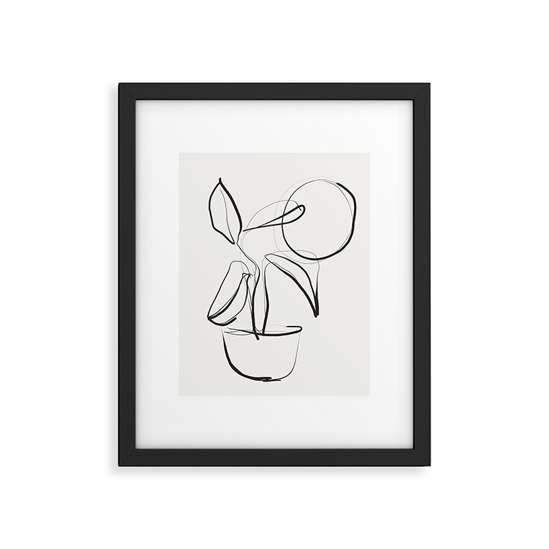 Abstract line art Plant Framed Art Print Gallery Image 4