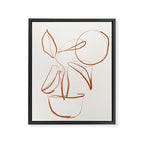 Abstract line art /Plant2 Framed Canvas Print Gallery Image 6