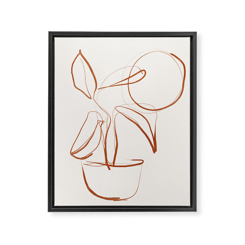 Abstract line art /Plant2 Framed Canvas Print Gallery Image 6