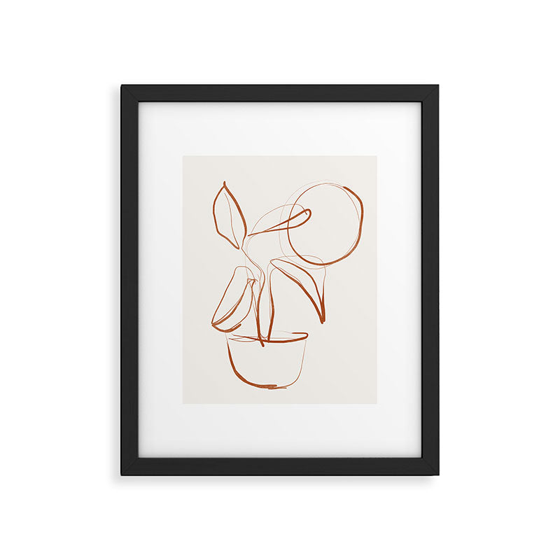 Abstract line art /Plant2 Framed Art Print Gallery Image 5