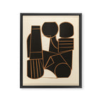 Abstract Line Shapes 10 Framed Canvas Print Gallery Image 6