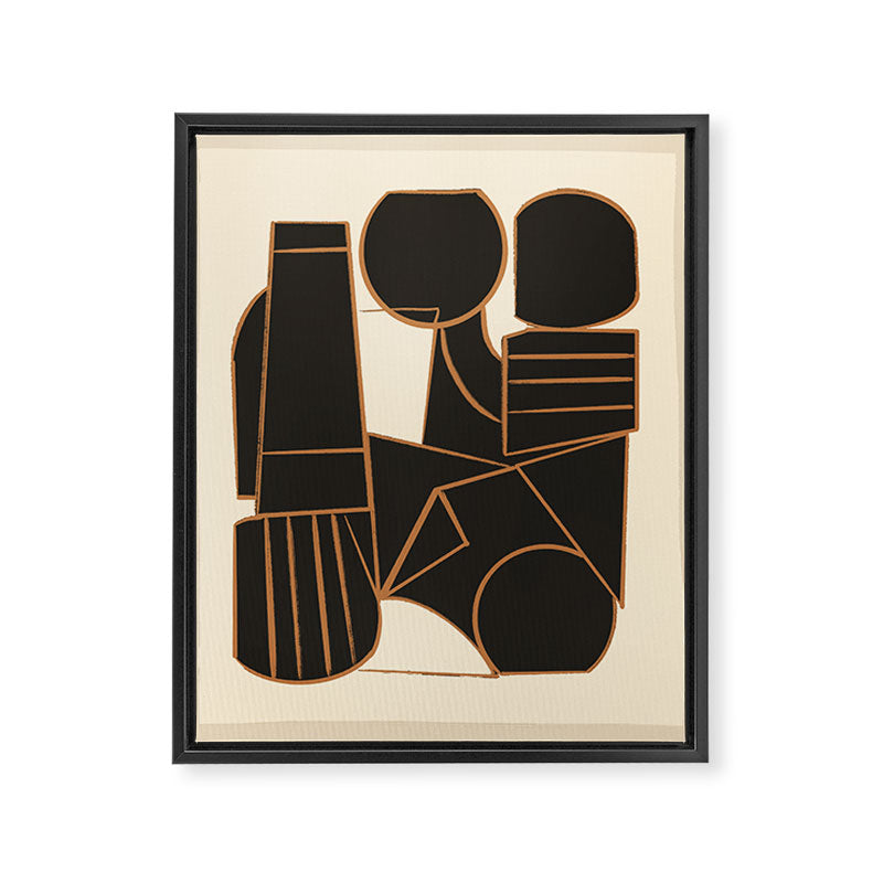 Abstract Line Shapes 10 Framed Canvas Print Gallery Image 6