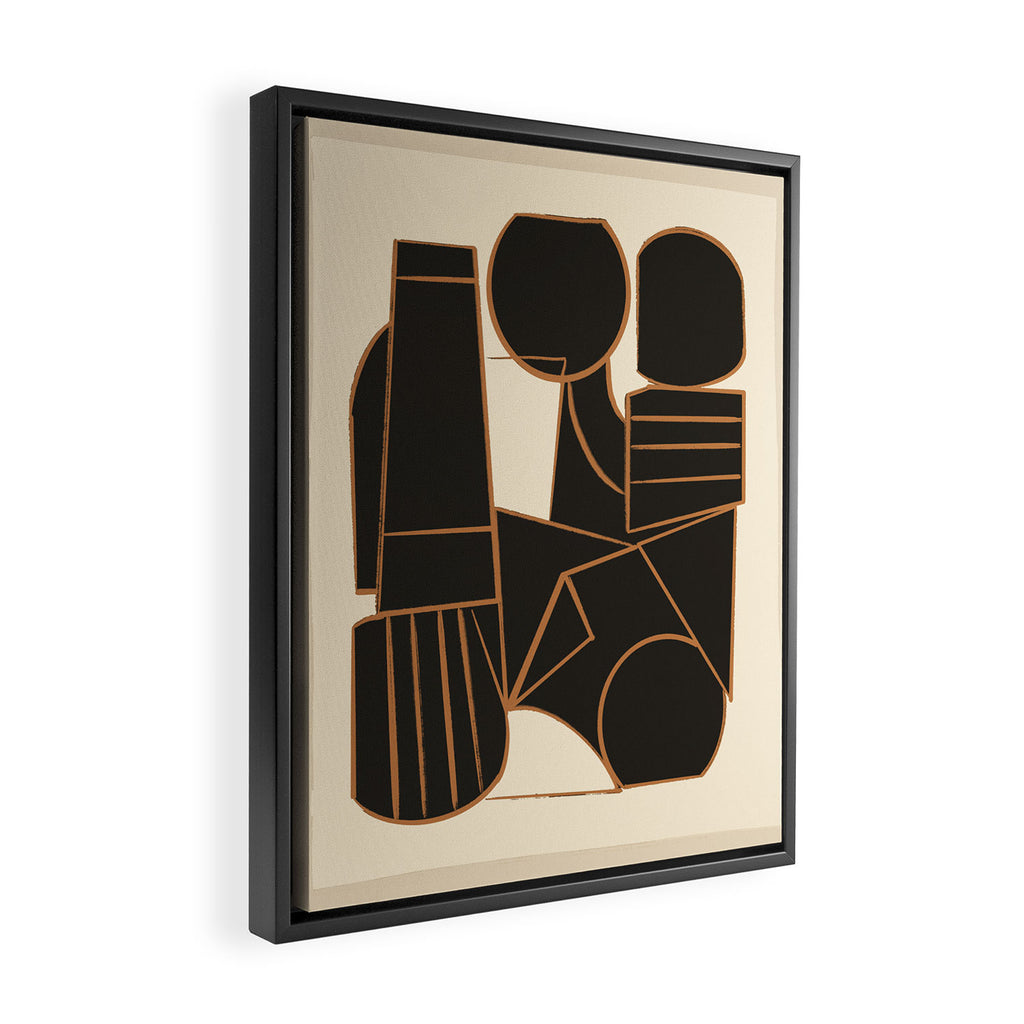 Abstract Line Shapes 10 Framed Canvas Print Gallery Image 2
