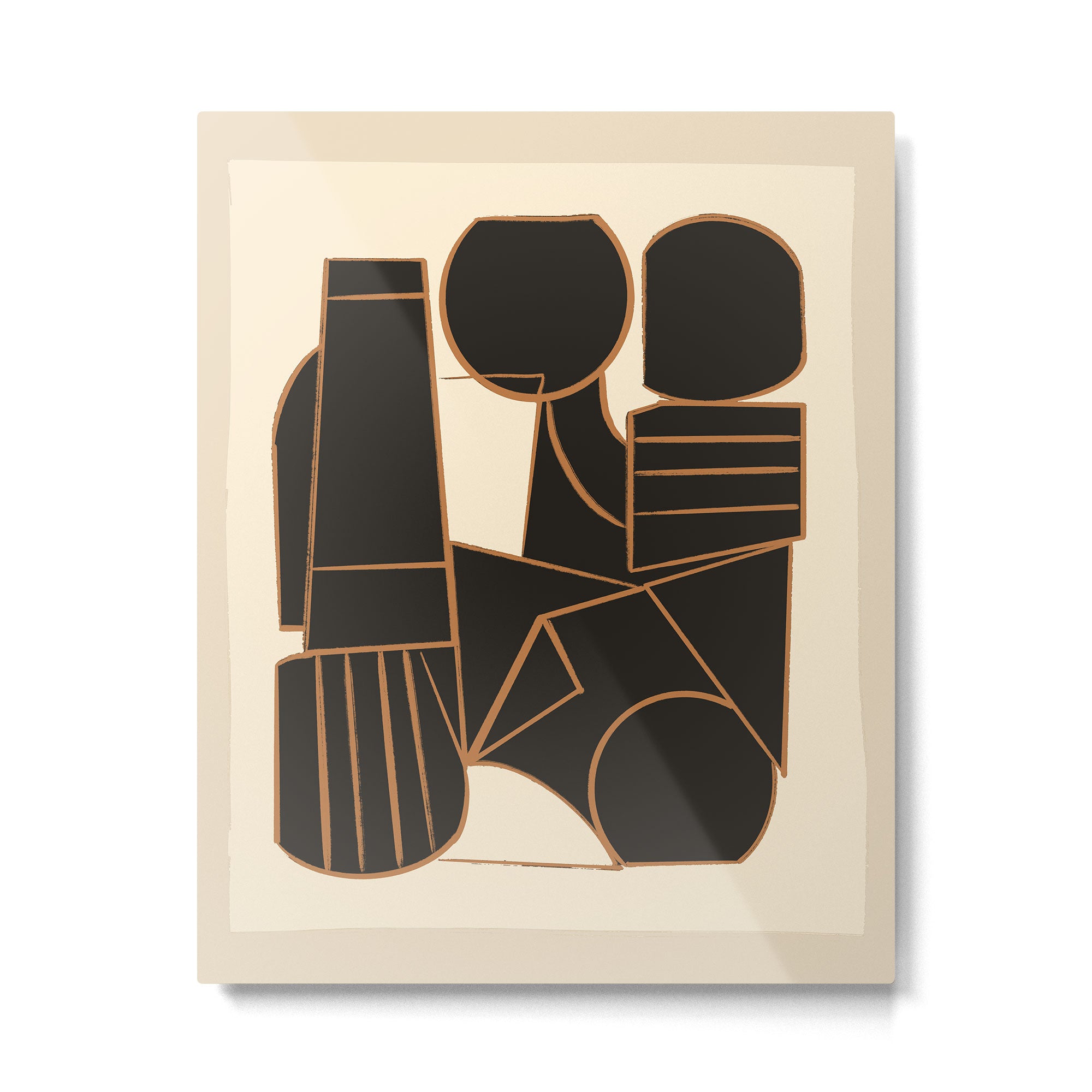 Abstract Line Shapes 10 Metal Print Gallery Image 4