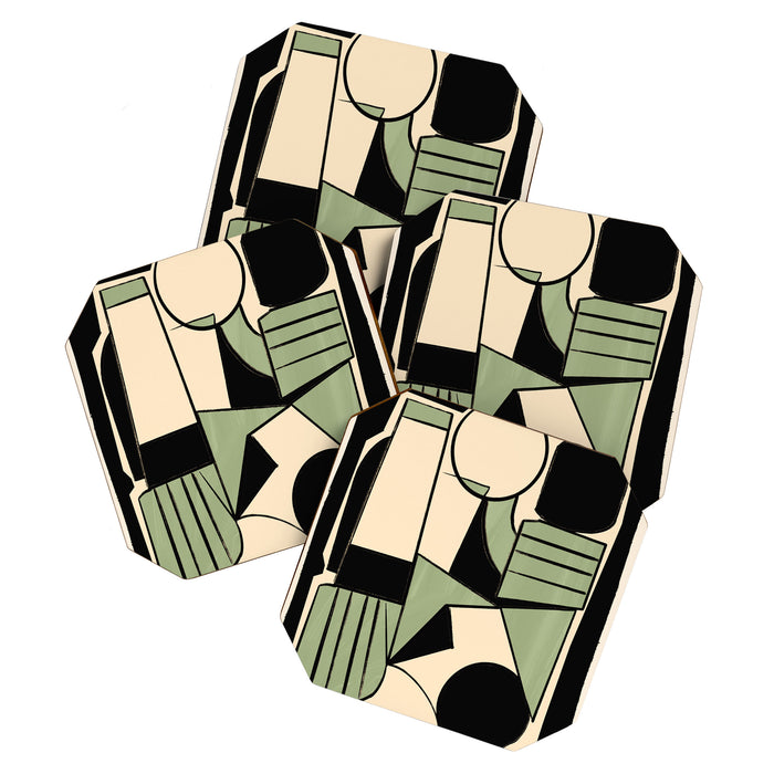 Abstract Line Shapes 11 Coaster Gallery Image 1