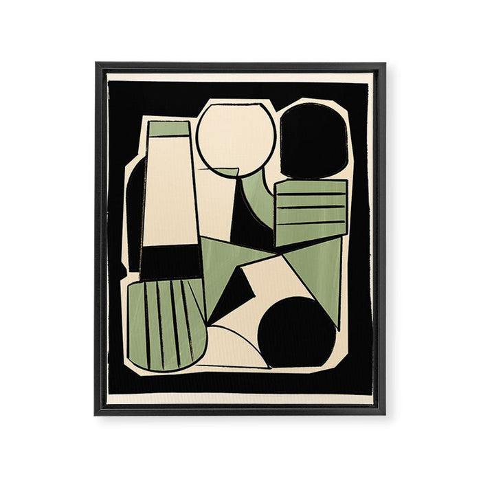 Abstract Line Shapes 11 Framed Canvas Print Gallery Image 1