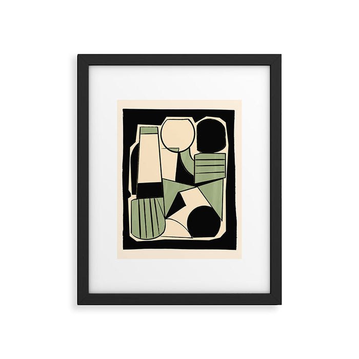 Abstract Line Shapes 11 Framed Art Print Gallery Image 1