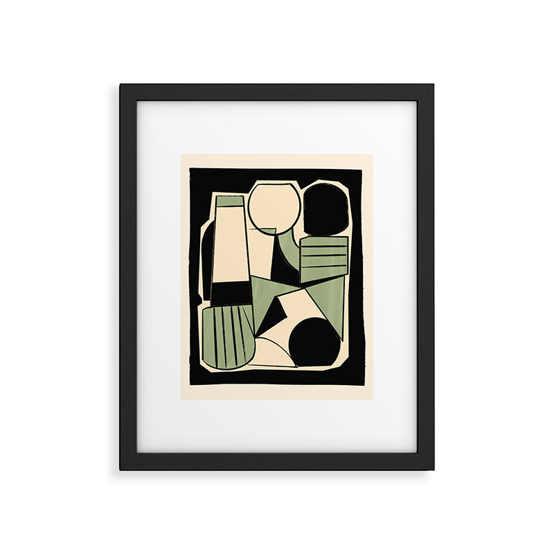 Abstract Line Shapes 11 Framed Art Print Gallery Image 4