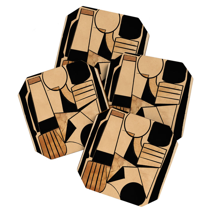 Abstract Line Shapes 9 Coaster Gallery Image 1