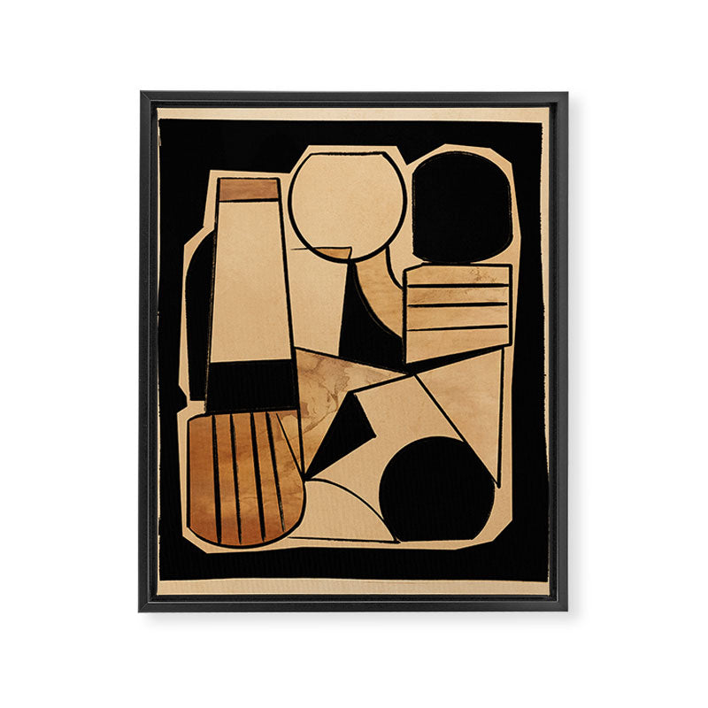 Abstract Line Shapes 9 Framed Canvas Print Gallery Image 6
