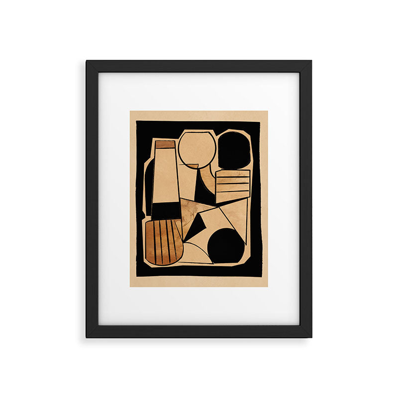 Abstract Line Shapes 9 Framed Art Print Gallery Image 5