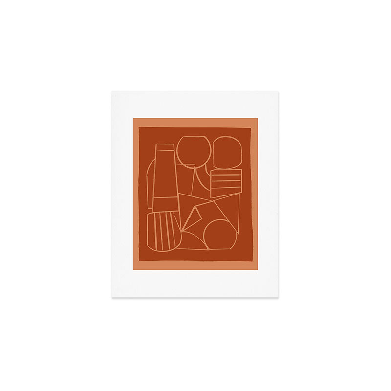 Abstract Line Shapes Art Print Gallery Image 1