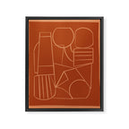 Abstract Line Shapes Framed Canvas Print Gallery Image 6