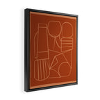 Abstract Line Shapes Framed Canvas Print Gallery Image 2