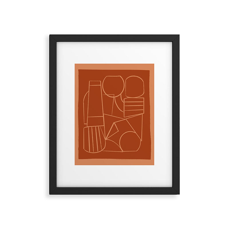 Abstract Line Shapes Framed Art Print Gallery Image 5
