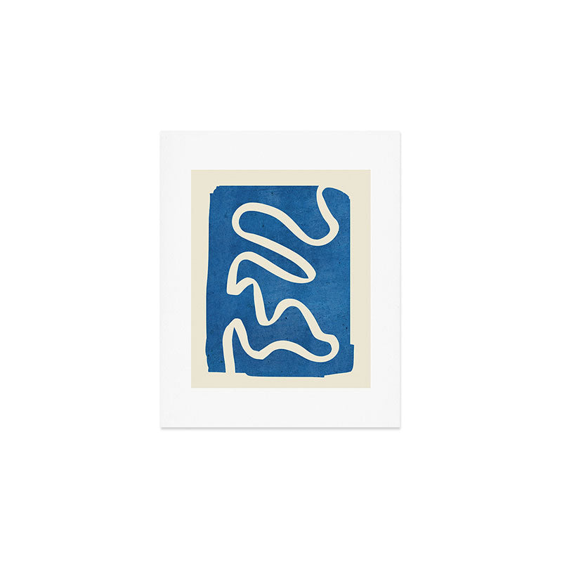 abstract minimal 31 Blue Art Print Gallery Image 1