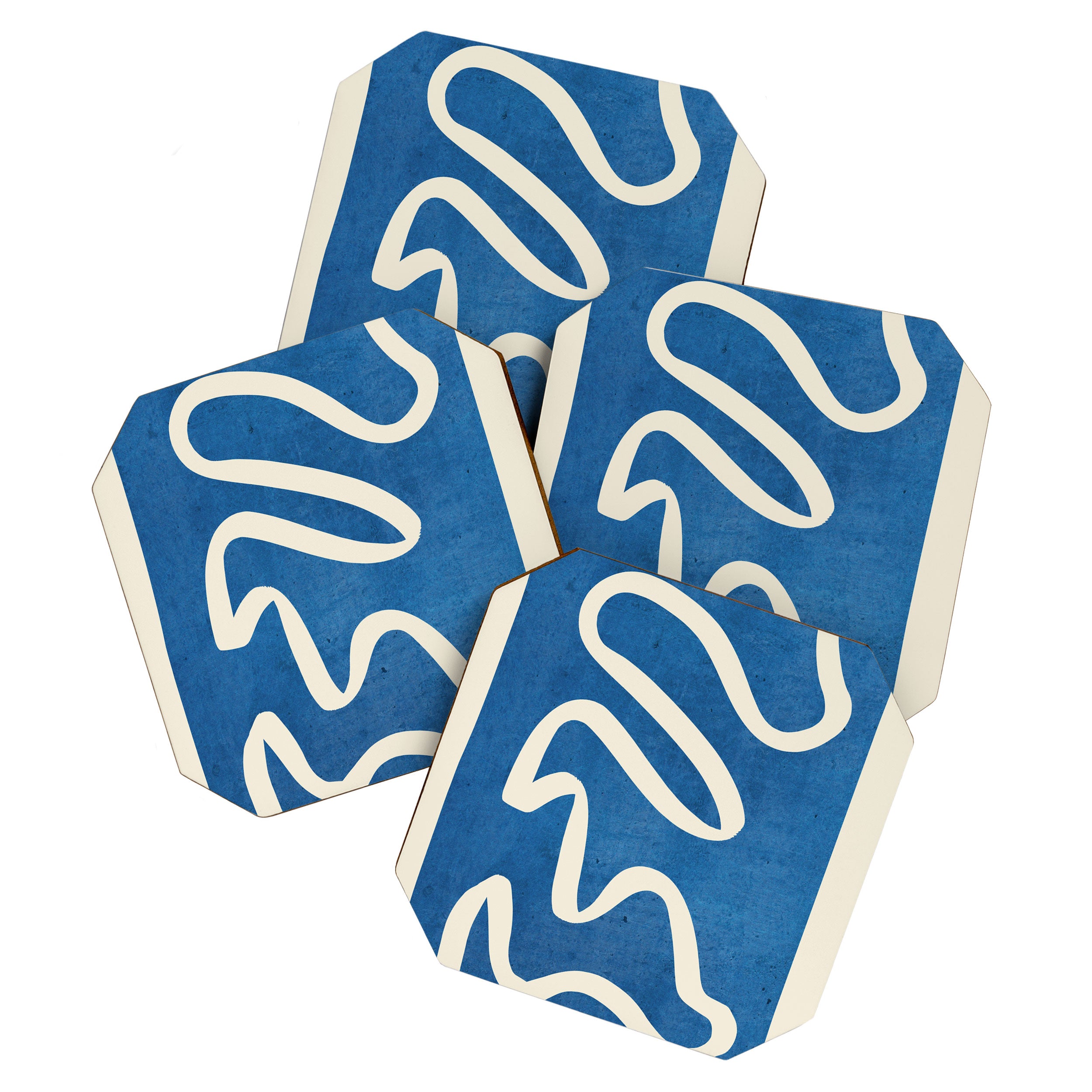 abstract minimal 31 Blue Coaster Gallery Image 1