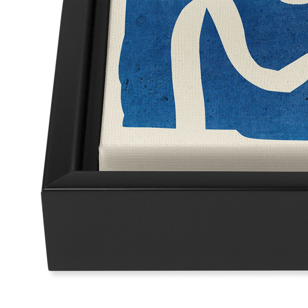 abstract minimal 31 Blue Framed Canvas Print Gallery Image 3