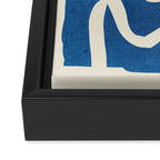 abstract minimal 31 Blue Framed Canvas Print Gallery Image 3