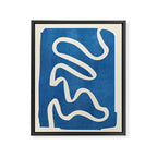 abstract minimal 31 Blue Framed Canvas Print Gallery Image 6