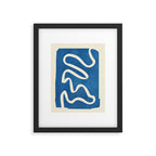 abstract minimal 31 Blue Framed Art Print Gallery Image 5