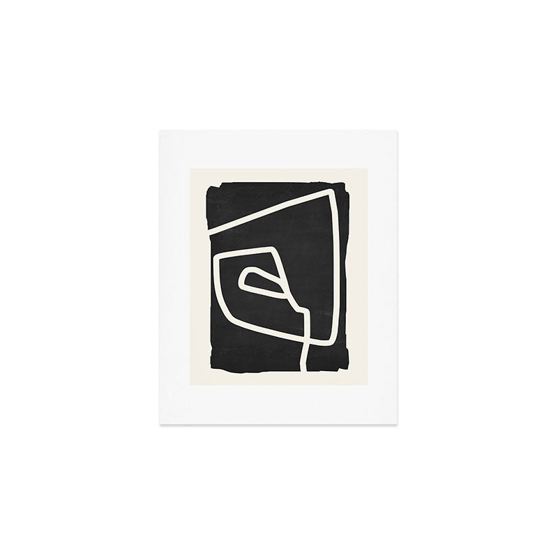 abstract minimal 57 Black & White Art Print Gallery Image 1