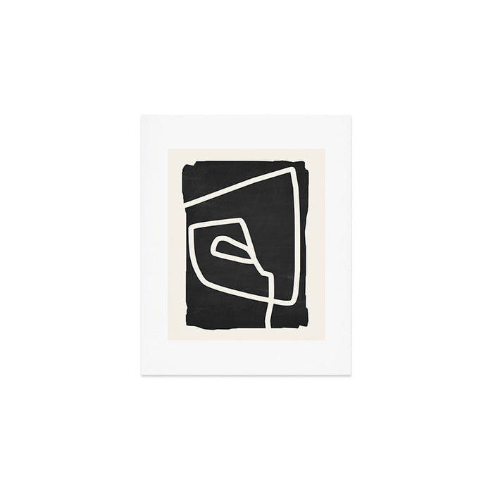 abstract minimal 57 Black & White Art Print Gallery Image 1