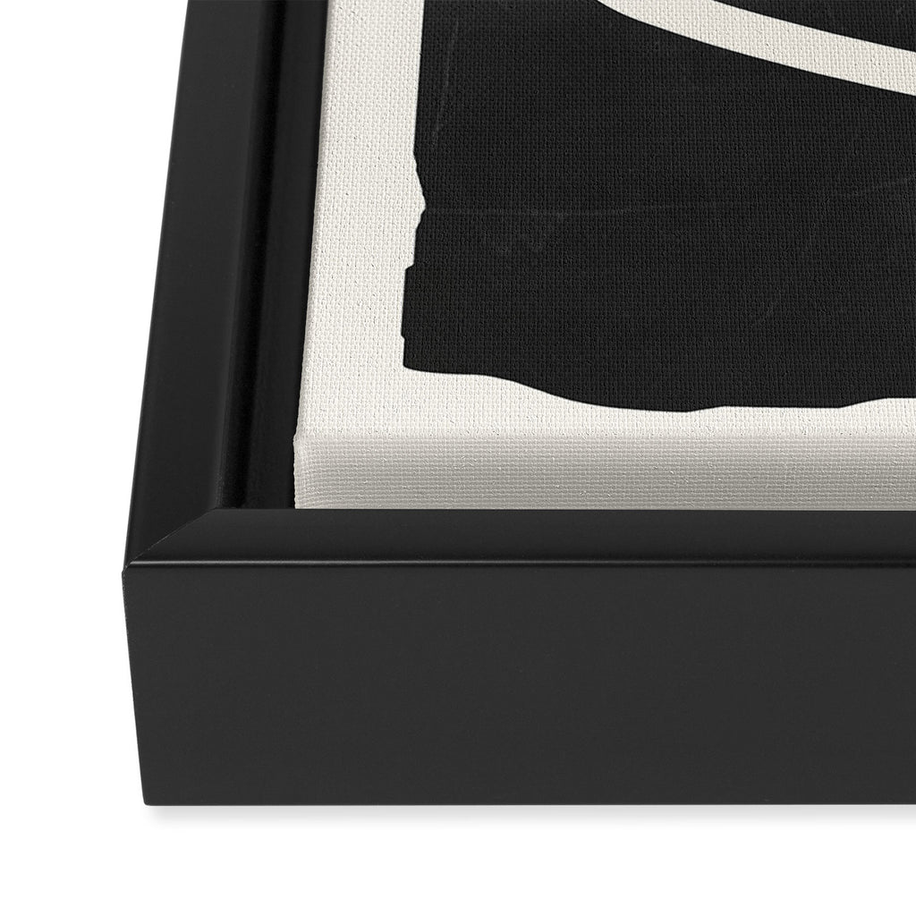 abstract minimal 57 Black & White Framed Canvas Print Gallery Image 3