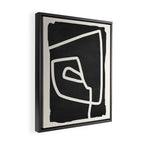 abstract minimal 57 Black & White Framed Canvas Print Gallery Image 2