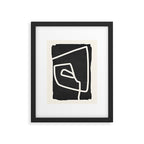 abstract minimal 57 Black & White Framed Art Print Gallery Image 4