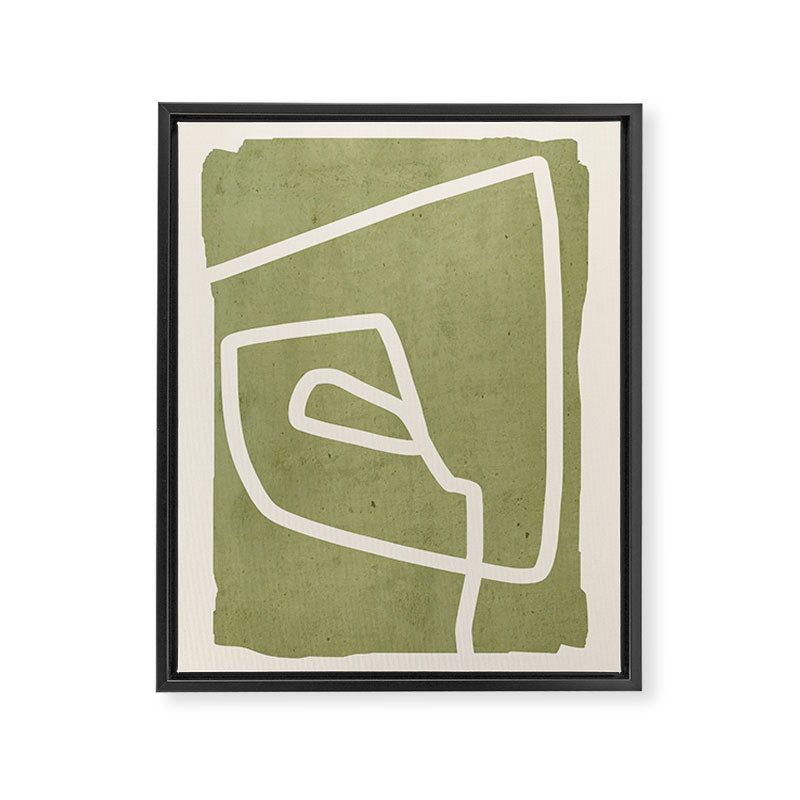abstract minimal 57 Green Framed Canvas Print Gallery Image 6