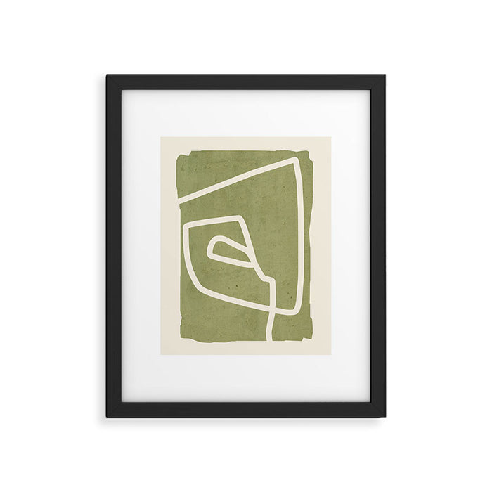 abstract minimal 57 Green Framed Art Print Gallery Image 1