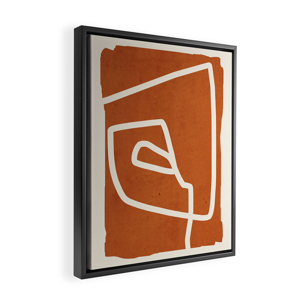 abstract minimal 57 Terracota Framed Canvas Print Gallery Image 2