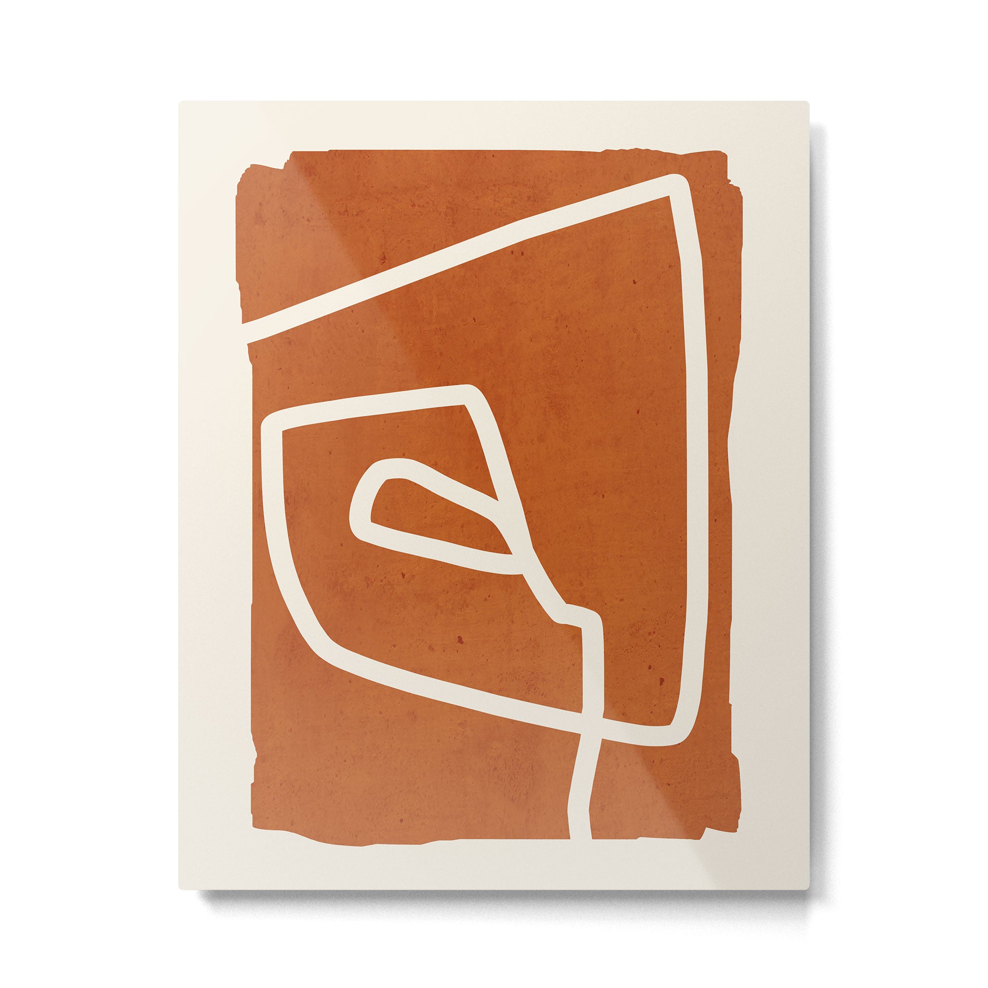 abstract minimal 57 Terracota Metal Print Gallery Image 4