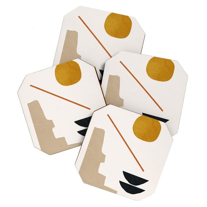abstract minimal 6 Coaster Gallery Image 1