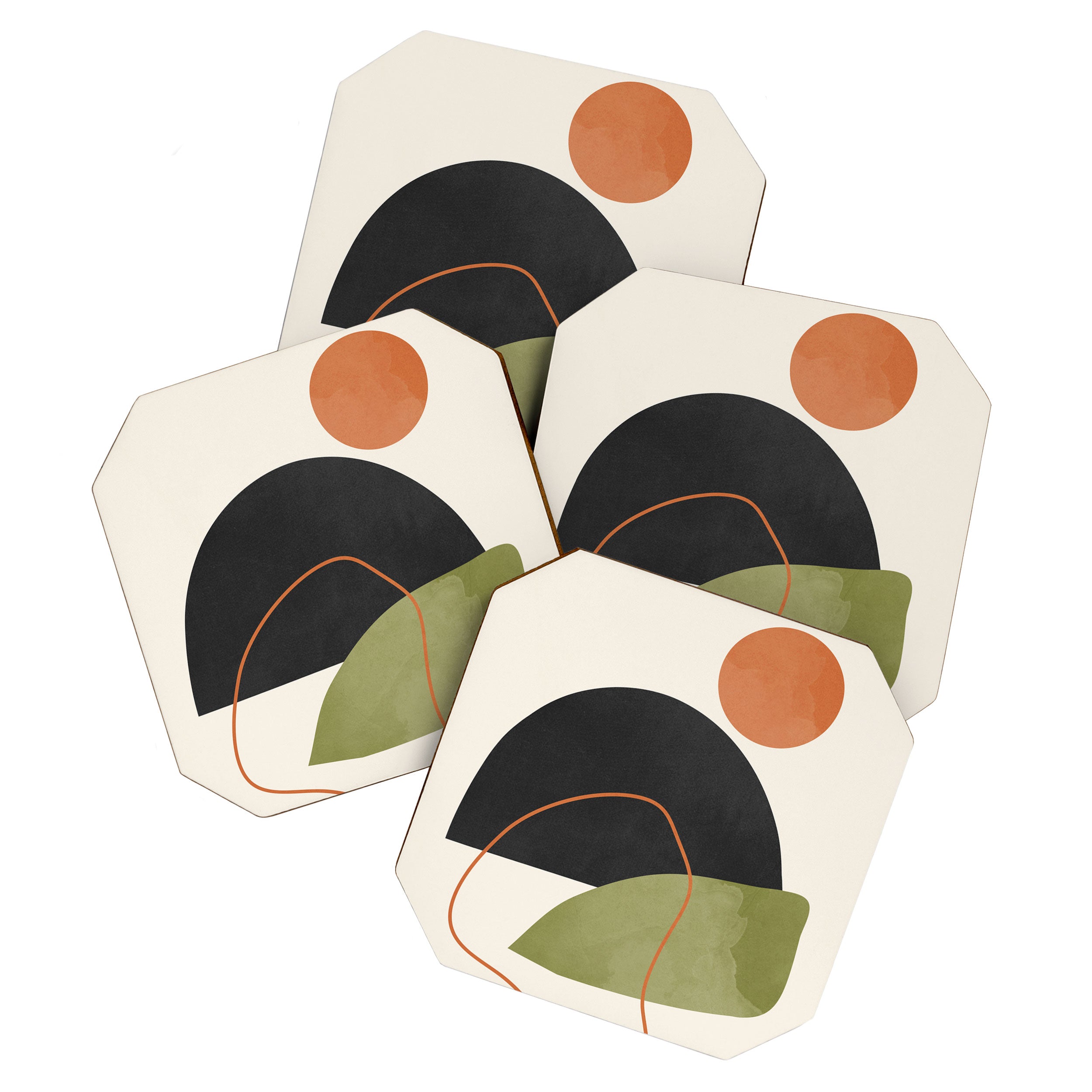 abstract minimal 64 Coaster Gallery Image 1