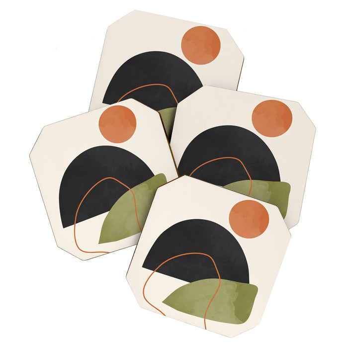 abstract minimal 64 Coaster Gallery Image 1