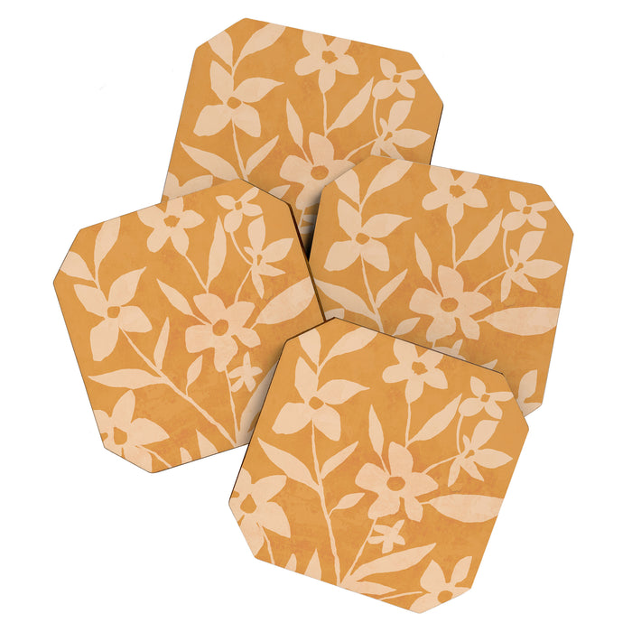 Abstract Minimal Flowers 14 Coaster Gallery Image 1