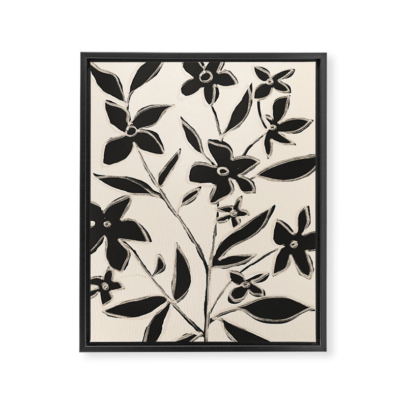 Abstract Minimal Flowers 16 Framed Canvas Print Gallery Image 6