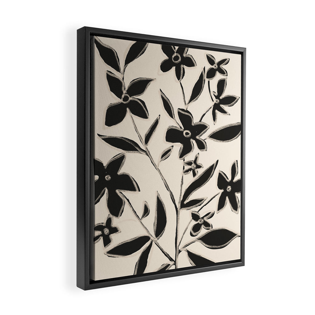 Abstract Minimal Flowers 16 Framed Canvas Print Gallery Image 2