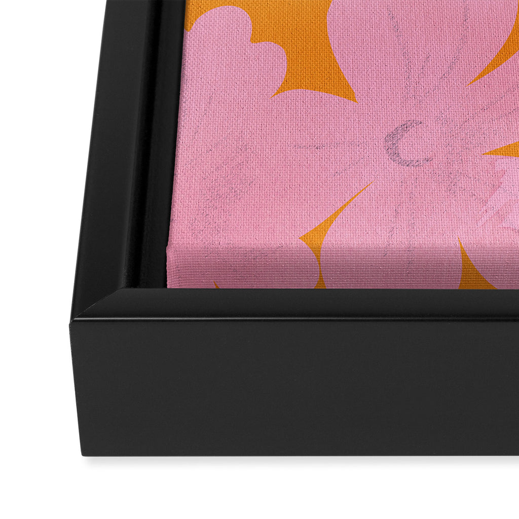 Abstract Minimal Flowers 18 Framed Canvas Print Gallery Image 3